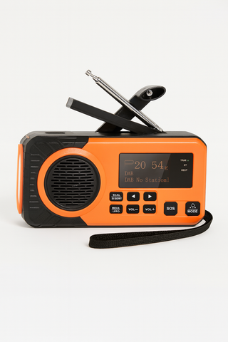 Radio DAB+ Korrin | Cyfrowe Radio Awaryjne | Zasilanie Korbkowe i Bluetooth