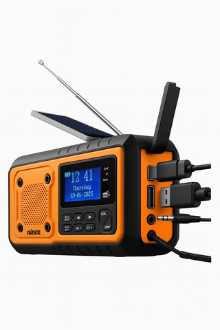 Radio Ratunkowe Novar | Radio Awaryjne USB HUB | Bluetooth, Solar, Powerbank, LCD
