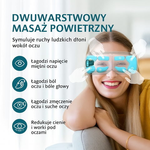 Opaska Smart Evida | Akcesorium Relaksacyjne do Oczu | Bluetooth i Regulowana Kompresja
