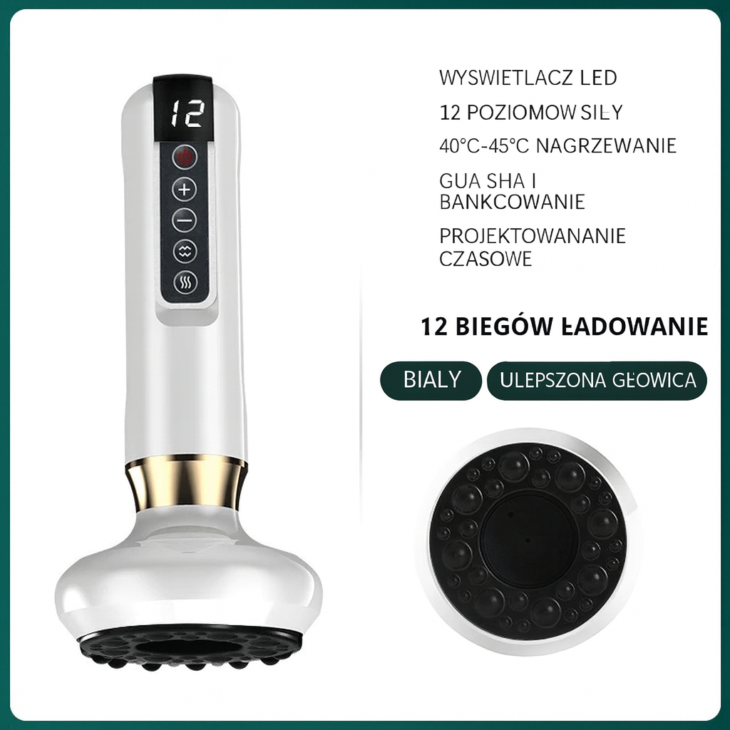 Masażer Próżniowy Verde | Urządzenie z Podgrzewaniem i LED | Cyfrowy Panel Sterowania