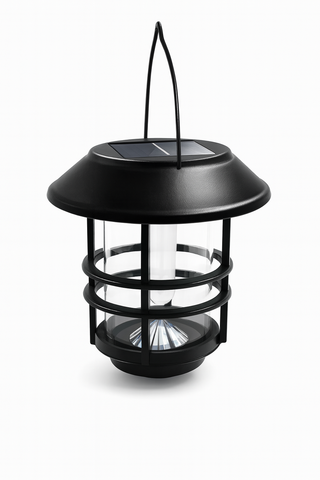 Latarnia Solarna LumaFlame | Wisząca Lampa LED z Efektem Płomienia | IP65 do Ogrodu i Tarasu