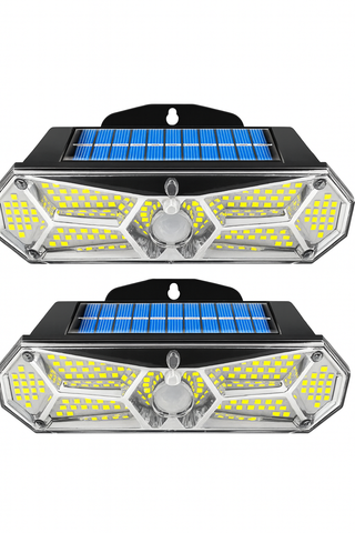 Zestaw Lampa Ścienna Solarna LuminoGuard | Oświetlenie LED 158 | Czujnik Ruchu IP65