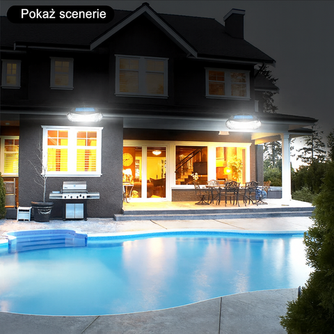 Zestaw Lampa Ścienna Solarna LuminoGuard | Oświetlenie LED 158 | Czujnik Ruchu IP65