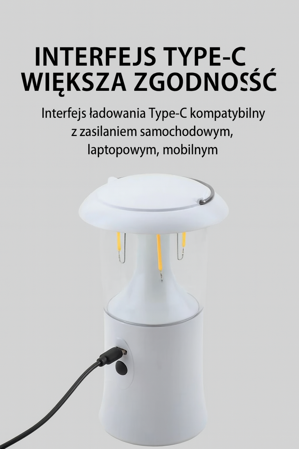 Lampa Turystyczna LumiTrail | Latarnia LED Solarna | 3 Tryby Świecenia