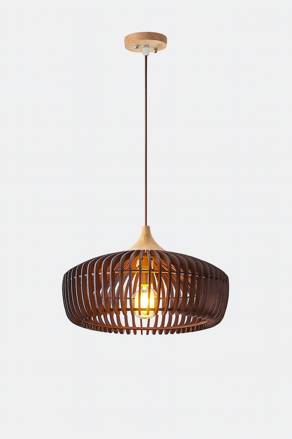 Lampa Sora | Lampa wisząca drewniana | Styl japońsko-skandynawski