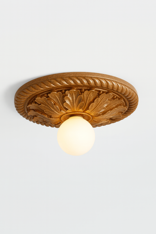 Plafon Elro | Lampa sufitowa dekoracyjna | Żłobiona rozeta z żywicy