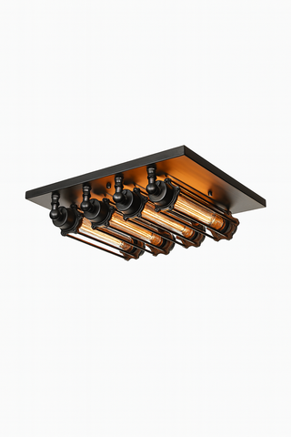 Plafon Epoch | Lampa sufitowa industrialna | Czarna metalowa oprawa