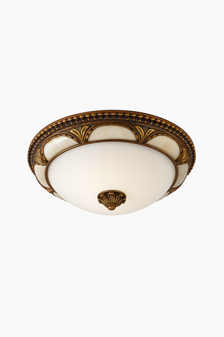 Plafon Calmo | Lampa sufitowa dekoracyjna | Żywica i szkło z detalem w stylu retro