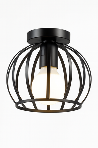 Lampa Sufitowa Luminara | Industrialne Oświetlenie Wewnętrzne | Metalowa Klatka