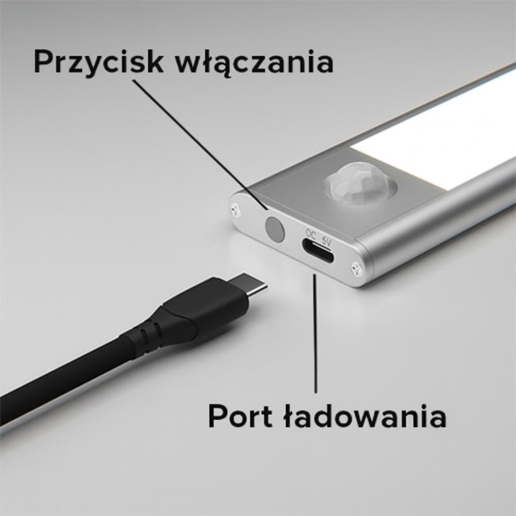 Lampka Kleverlicht | Bezprzewodowe Oświetlenie z Czujnikiem Ruchu | Montaż Magnetyczny