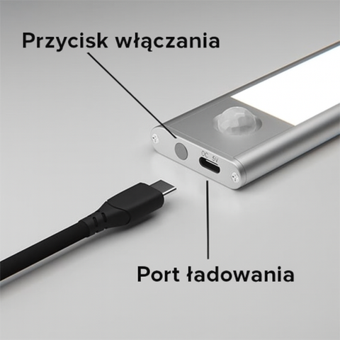 Lampka Kleverlicht | Bezprzewodowe Oświetlenie z Czujnikiem Ruchu | Montaż Magnetyczny