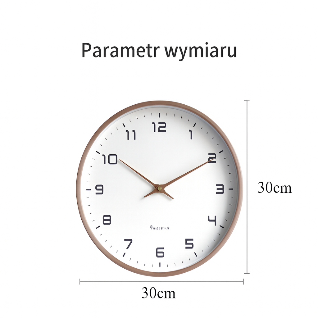 Nordwood Silent | Zegar ścienny cichy | Minimalistyczny design z drewna