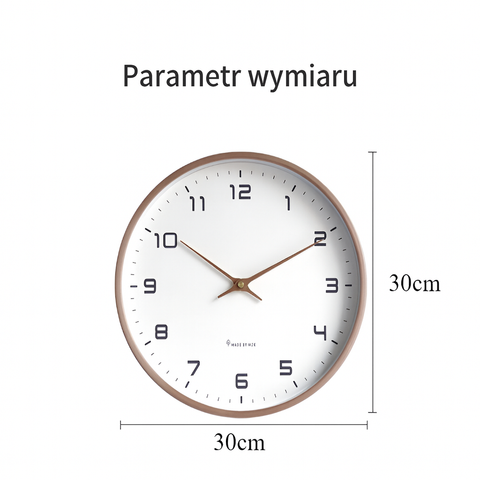 Nordwood Silent | Zegar ścienny cichy | Minimalistyczny design z drewna