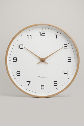 Nordwood Silent | Zegar ścienny cichy | Minimalistyczny design z drewna