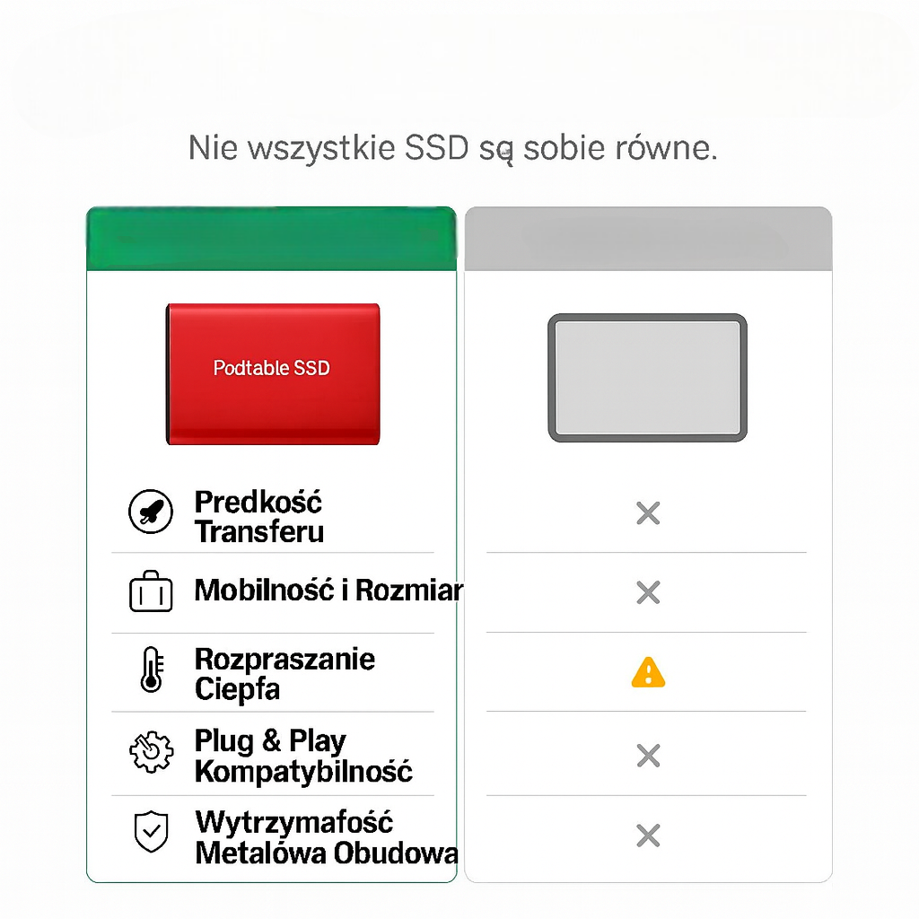 Dysk Przenośny LunoX | Szybka Pamięć Zewnętrzna | Obudowa Aluminiowa