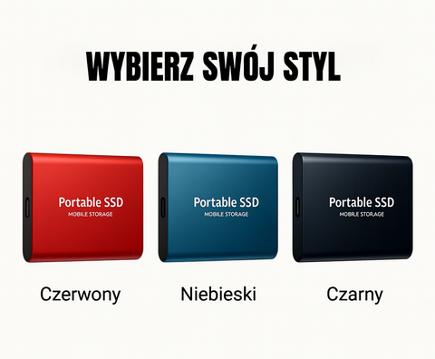 Dysk Przenośny LunoX | Szybka Pamięć Zewnętrzna | Obudowa Aluminiowa