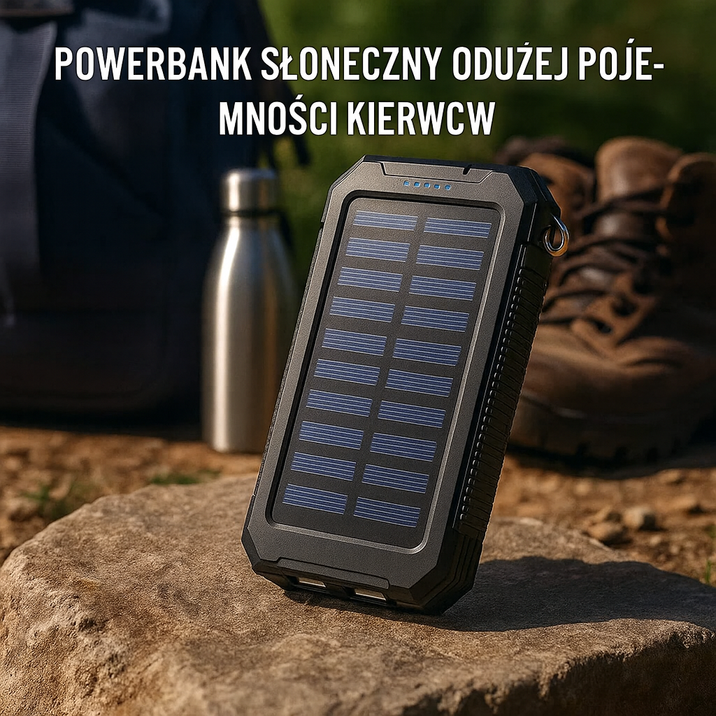 Solaris Trek | Powerbank solarny do telefonu | Wodoodporny i przenośny