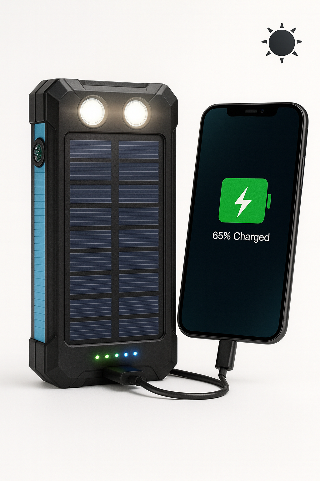 Solaris Trek | Powerbank solarny do telefonu | Wodoodporny i przenośny