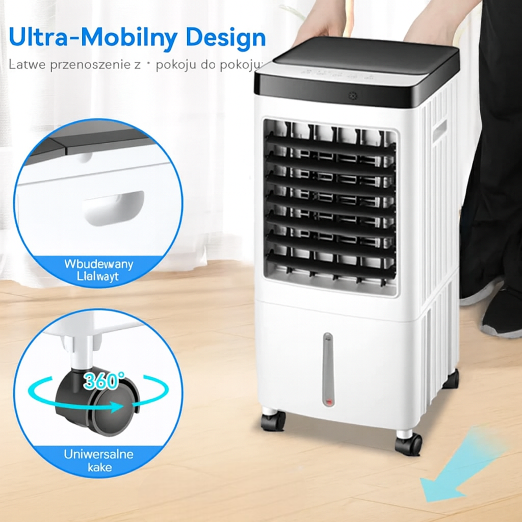 AirFlow Nova | Przenośny klimatyzer bez rury | Chłodzenie wodne 3w1