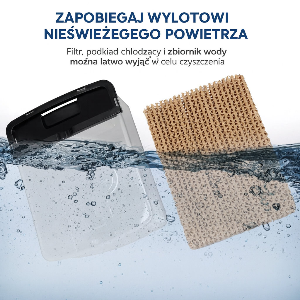 AirFlow Nova | Przenośny klimatyzer bez rury | Chłodzenie wodne 3w1