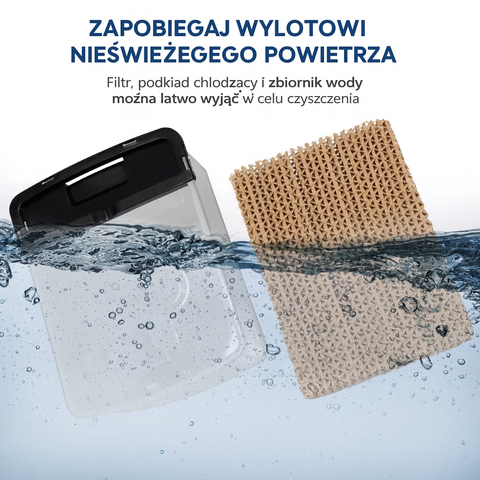AirFlow Nova | Przenośny klimatyzer bez rury | Chłodzenie wodne 3w1
