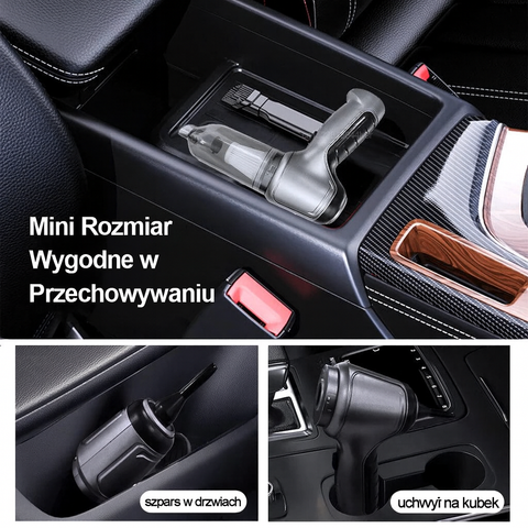 VacMaster GO | Bezprzewodowy odkurzacz do auta | 95 000PA z funkcją dmuchawy