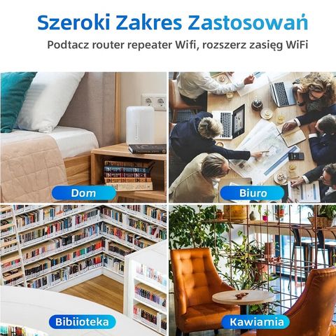 Wzmacniacz Sygnału WiFi | Repeater Dwupasmowy 5G / 2.4G | Zasięg do Domu i Ogrodu
