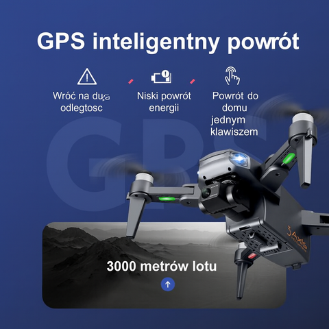 Dron Składany z Kamerą 8K | Dron GPS z Unikaniem Przeszkód | Zasięg Lotu do 3000 m