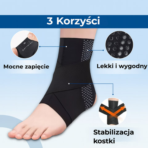 Stabilizator Vintrex | Opaska na Kostkę | Oddychający Materiał do Obuwia Sportowego
