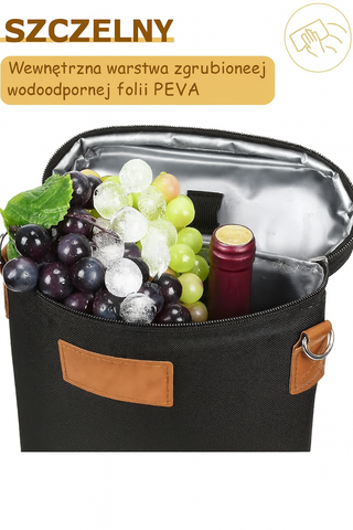 Torba ChillMate | Termoizolacyjna Torba na Wino | 2 Butelki | Wodoodporny Pokrowiec PEVA