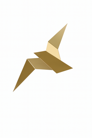 Lampa Origami Luno | Dekoracyjna Lampa Ścienna | Metalowa Forma Geometryczna