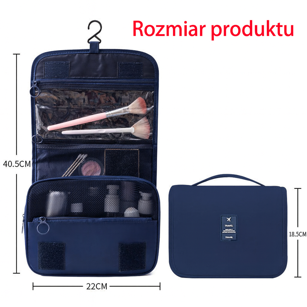 Organizer podróżny FoldZip | Kosmetyczka z haczykiem | Wodoodporny materiał