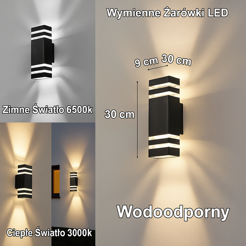 Kinkiet LineaGlow | Nowoczesne oświetlenie ścienne | Dwukierunkowy efekt świetlny