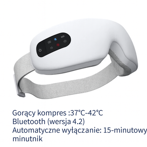 Opaska Smart Evida | Akcesorium Relaksacyjne do Oczu | Bluetooth i Regulowana Kompresja