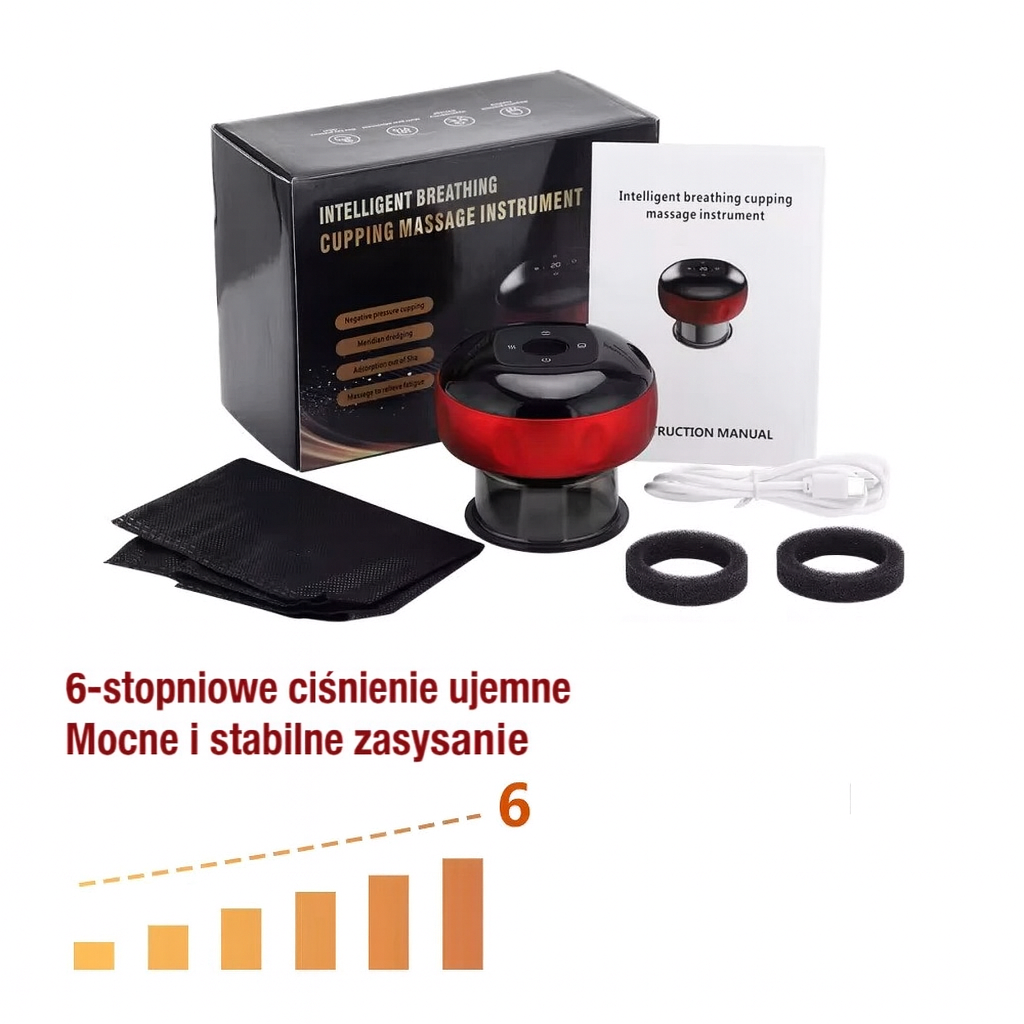 Masażer VacuGlow | Urządzenie Próżniowe z Podgrzewaniem | LED i Regulowane Tryby