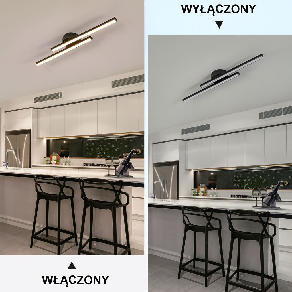 Lampa Sufitowa Linearis | Nowoczesne Oświetlenie LED | Złote Wykończenie