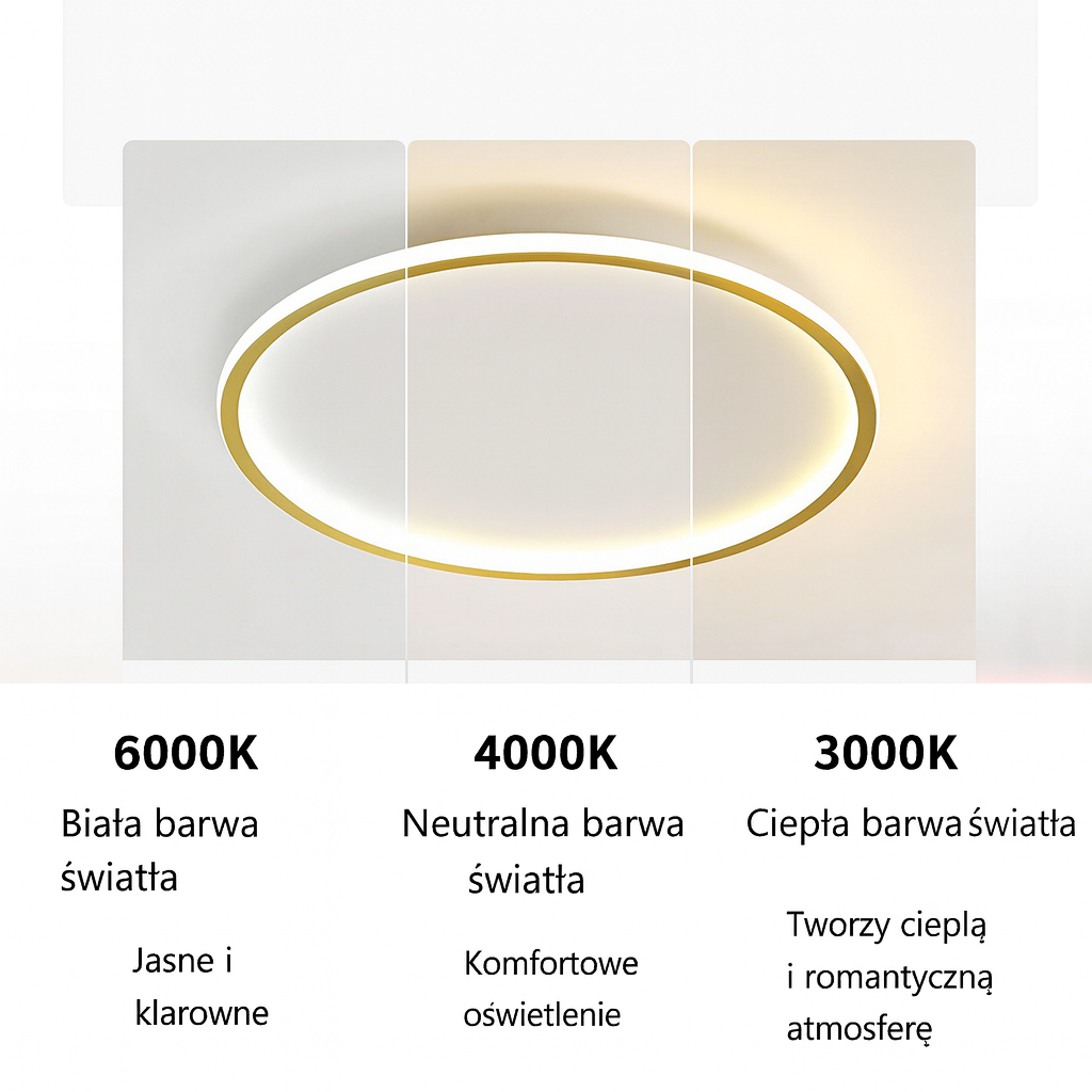 Plafon Circo | Nowoczesna Lampa LED Sufitowa | Pierścień Świetlny