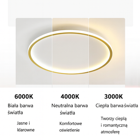 Plafon Circo | Nowoczesna Lampa LED Sufitowa | Pierścień Świetlny
