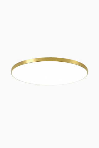 Plafon Aureo | Lampa Sufitowa LED | Złoty Pierścień i Matowe Światło