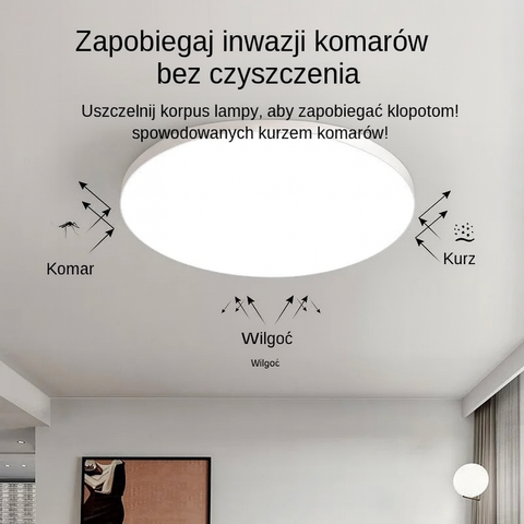 Plafon Aureo | Lampa Sufitowa LED | Złoty Pierścień i Matowe Światło