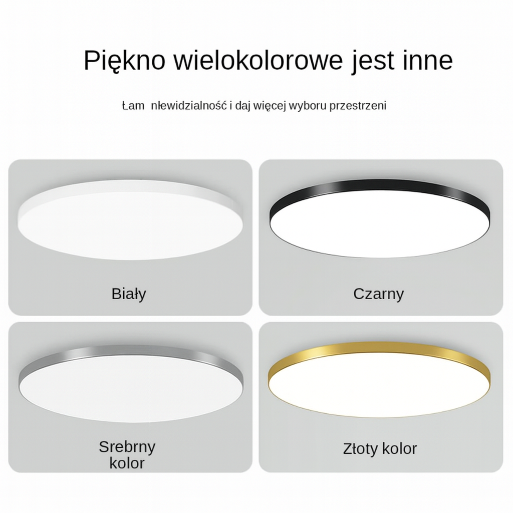 Plafon Aureo | Lampa Sufitowa LED | Złoty Pierścień i Matowe Światło