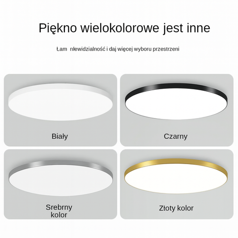 Plafon Aureo | Lampa Sufitowa LED | Złoty Pierścień i Matowe Światło