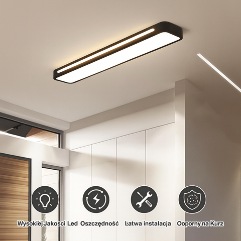 Plafon Linearis | Lampa LED Sufitowa | Prostokątna Forma Minimalistyczna