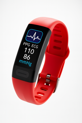 Opaska SmartCardio V19 | Monitor PPG i EKG | Opaska Fitness z Pomiarem Ciśnienia