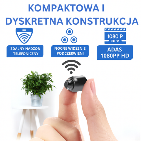 Mini Kamera Wi-Fi Frendorf | Full HD 1080p | Kompaktowa Kamera z Trybem Nocnym
