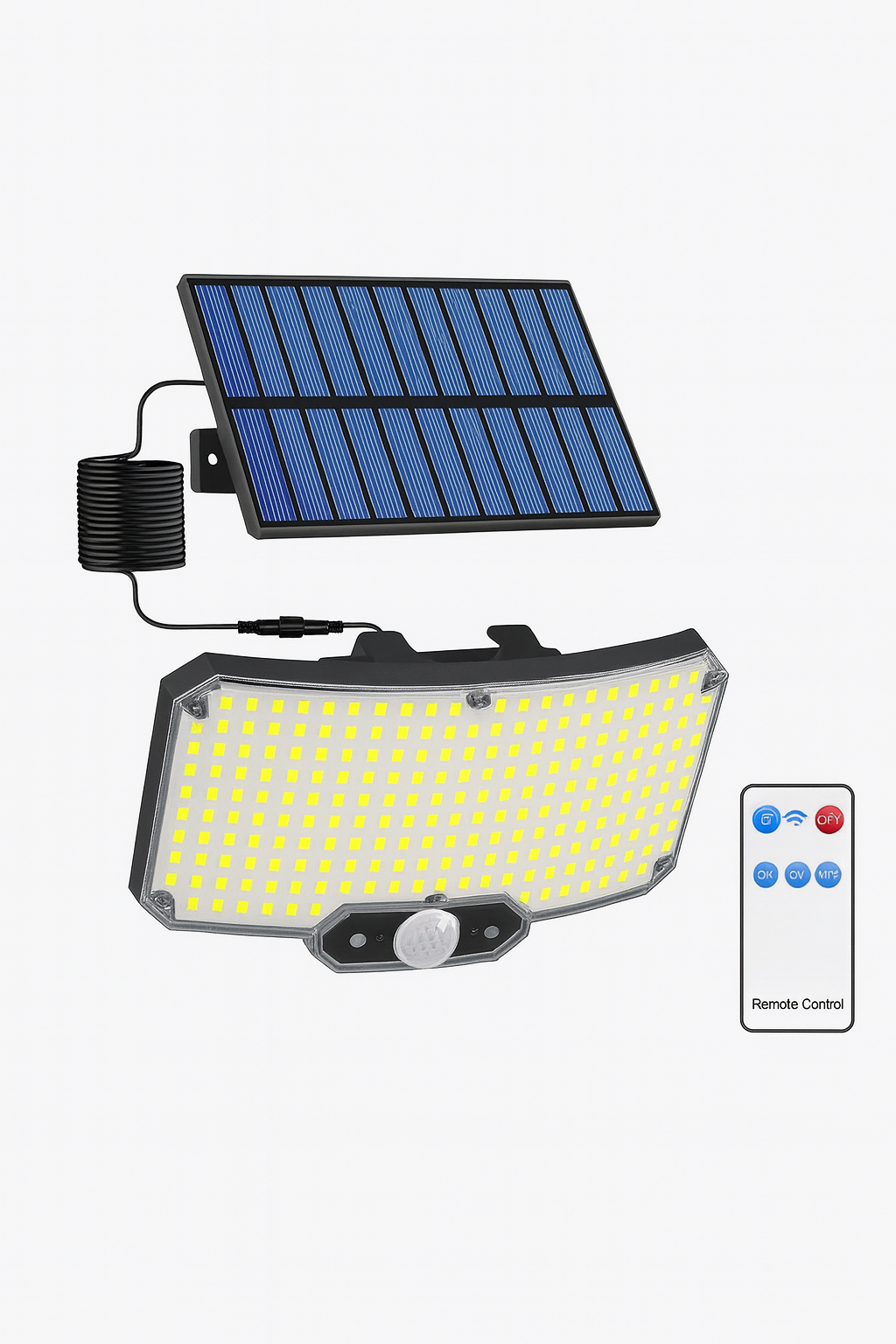 Lampa Solarna LumaTech | 234 LED COB | Czujnik Ruchu + Pilot | IP65 Oświetlenie Ogrodowe