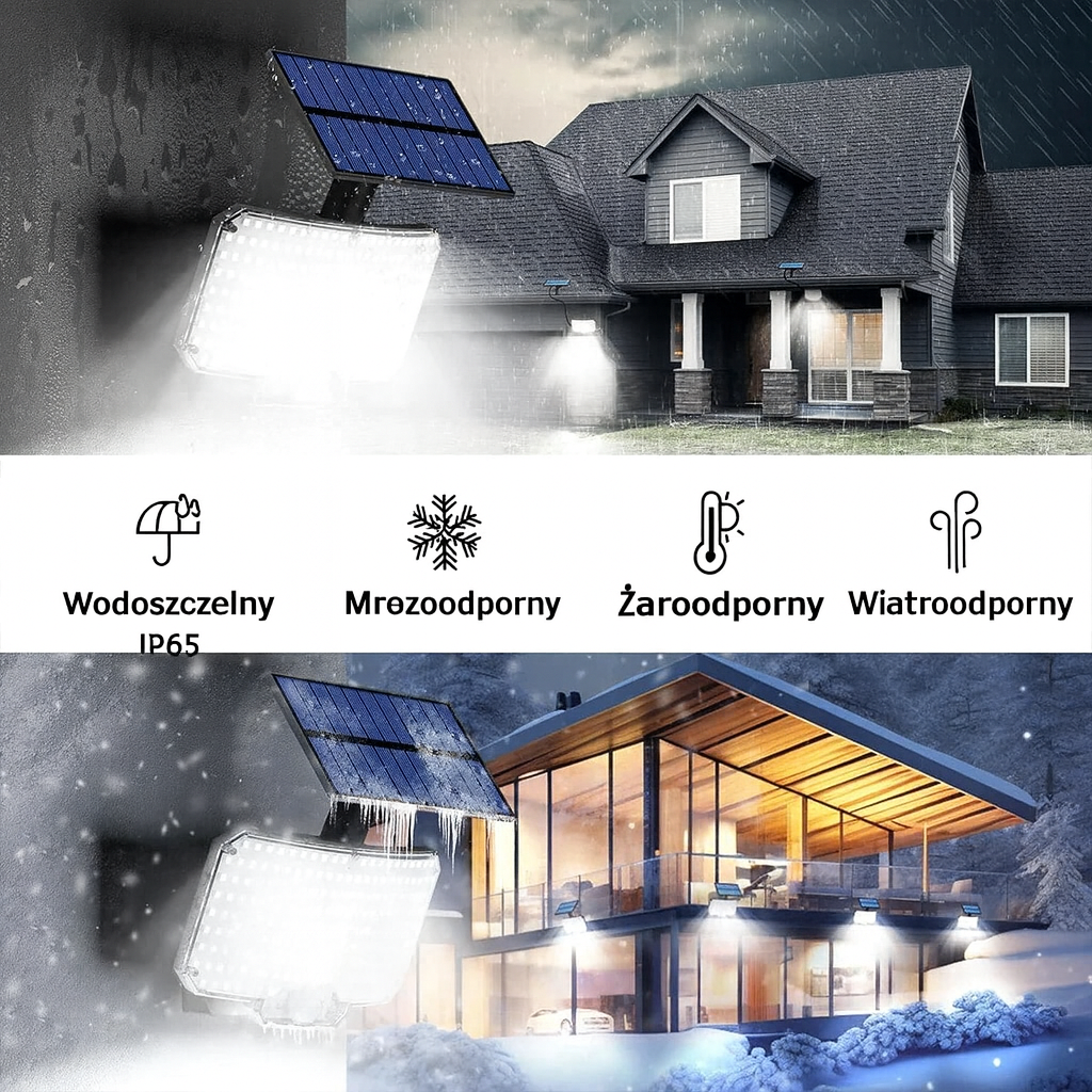 Lampa Solarna LumaTech | 234 LED COB | Czujnik Ruchu + Pilot | IP65 Oświetlenie Ogrodowe