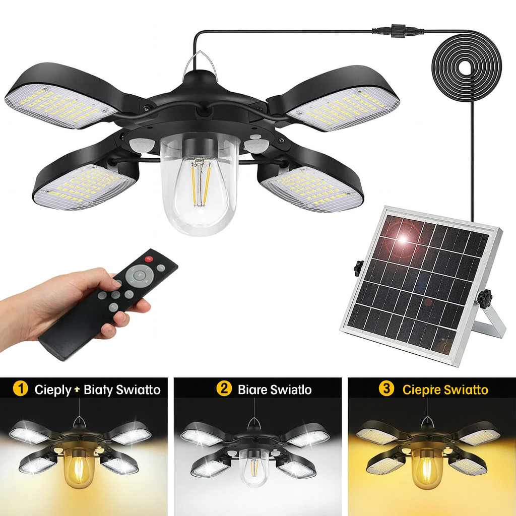 Lampa Słoneczna Nova | Lampa Wisząca LED | Zasilanie Solarne