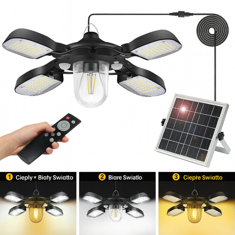 Lampa Słoneczna Nova | Lampa Wisząca LED | Zasilanie Solarne