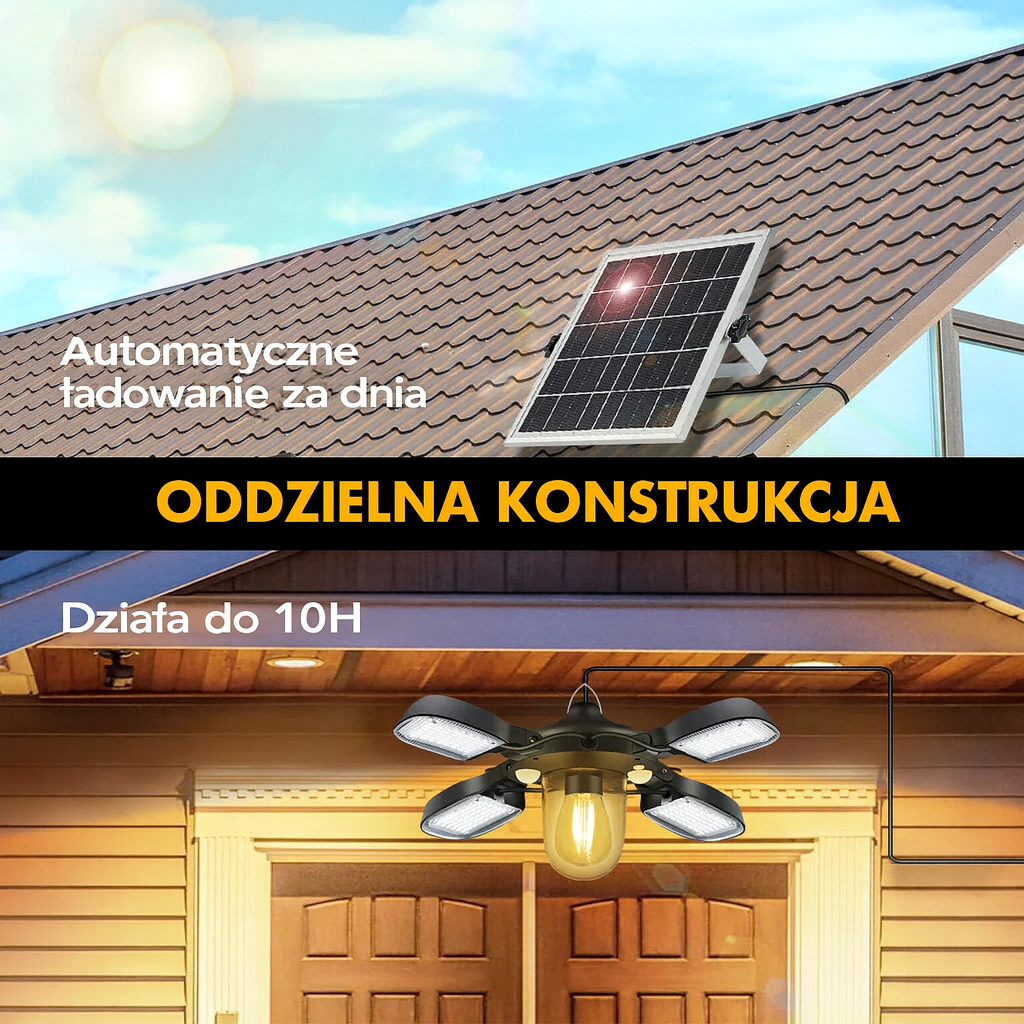 Lampa Słoneczna Nova | Lampa Wisząca LED | Zasilanie Solarne